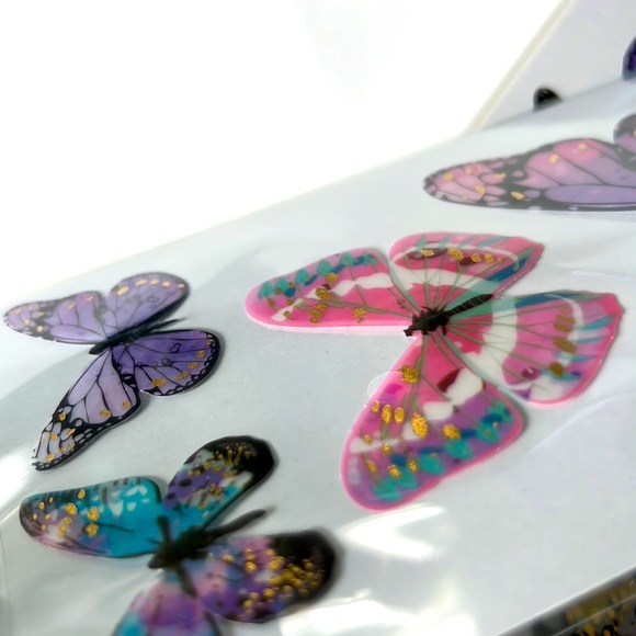 🆕 NEW 3D Self-Adhesive Butterfly Stickers with foil (7 pieces) - Picture 15 of 15